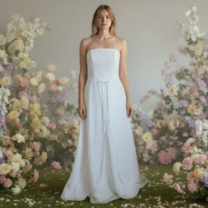 Galina David's Bridal Ivory Sleeveless Wedding Dress Gown 12